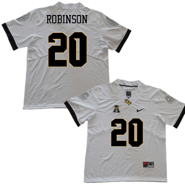 Men #20 Josh Robinson UCF Knights College Football Jerseys Sale-White
